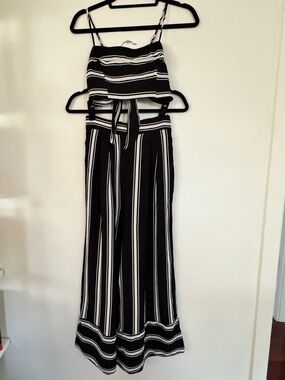 Free People Black & White Striped Set